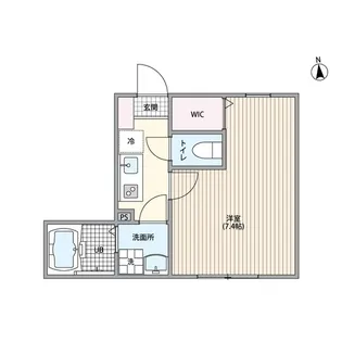 ミハス世田谷【1階】の間取り