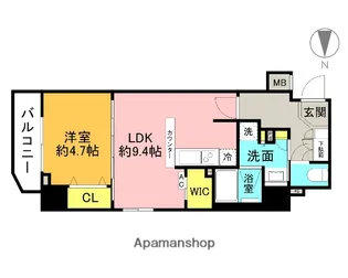 エル・グランジュテ新宿【12階】の間取り