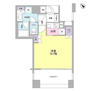 アルス恵比寿メイクス【0702号室】の間取り