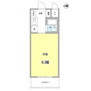 ウッドクレスト砧D棟【2階】の間取り