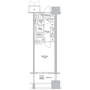 コンフォリア渋谷WEST【8階】の間取り