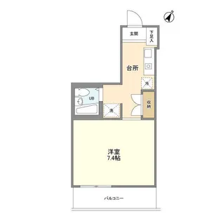クラールパラシオン目黒東山【1階】の間取り