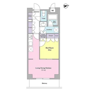 シティカレント代官山【2階】の間取り