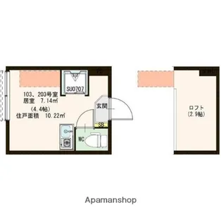 東京都杉並区永福2丁目【アパート】の間取り