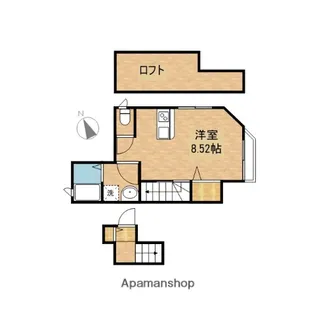 東京都目黒区五本木1丁目【アパート】の間取り
