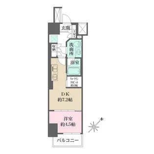 ザ・パークワンズ渋谷本町【4階】の間取り