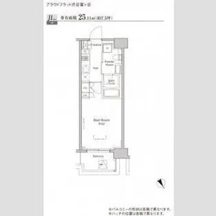 プラウドフラット渋谷富ヶ谷【3階】の間取り