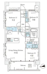 ライトテラス世田谷砧【3階】の間取り