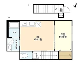 ウェルスクエア都立大学【2階】の間取り