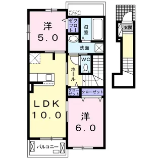ドゥエル砧【2階】の間取り