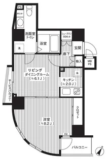 カスタリア初台【3階】の間取り