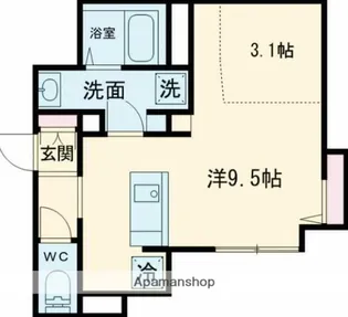 グローリア明大前【3階】の間取り