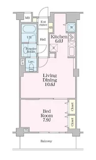 東京都渋谷区東3丁目【マンション】の間取り