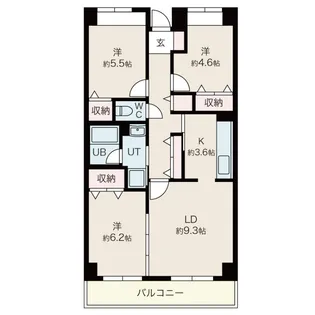 目黒本町マンション【4階】の間取り
