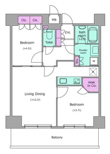 レジディア杉並方南町【7階】の間取り