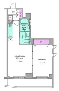 レジディア幡ヶ谷【7階】の間取り