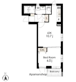 シャレー学芸大カワベ第21【1階】の間取り