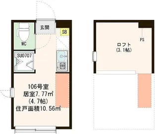 東京都杉並区下高井戸2丁目【アパート】の間取り