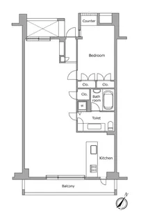 レジディア北新宿【3階】の間取り