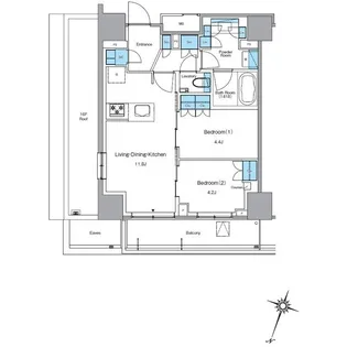 ルフォンプログレ渋谷ヒルトップ【17階】の間取り