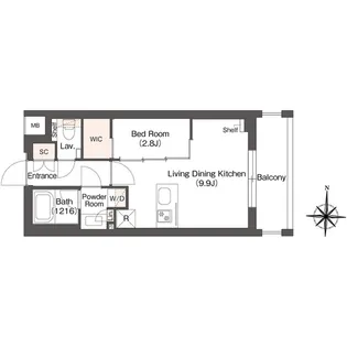 ミュプレ代々木上原【3階】の間取り