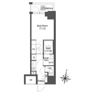 ミリアレジデンス広尾【8階】の間取り