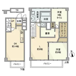 経堂セントラルマンション【7階】の間取り
