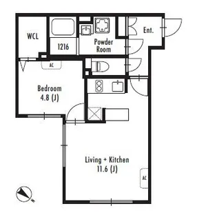 東京都目黒区中目黒3丁目【マンション】の間取り