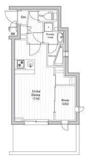 東京都中野区東中野5丁目【マンション】の間取り