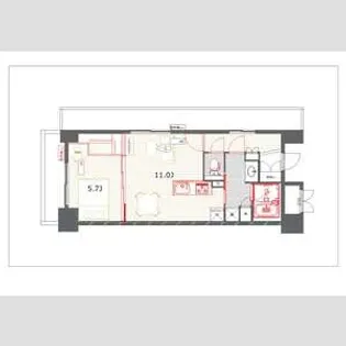 プライムアーバン目黒リバーフロント【9階】の間取り