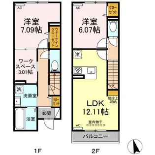 グラナーデ高井戸東【1階】の間取り