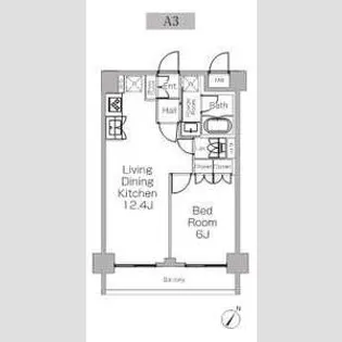 プラウドフラット三軒茶屋Ⅱ【3階】の間取り