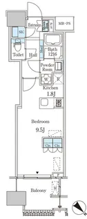 レガシス中目黒【6階】の間取り