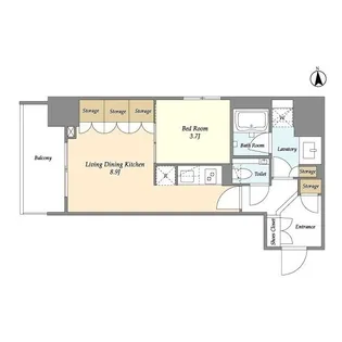 オーキッドレジデンス渋谷富ヶ谷【6階】の間取り