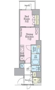 クレストコート渋谷笹塚【3階】の間取り