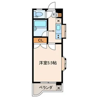 クレイン弥生【4階】の間取り