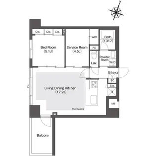 スタイリオ目黒大橋HILLSIDE【3階】の間取り