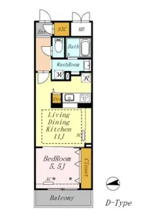 AZALETY上北沢【1階】の間取り