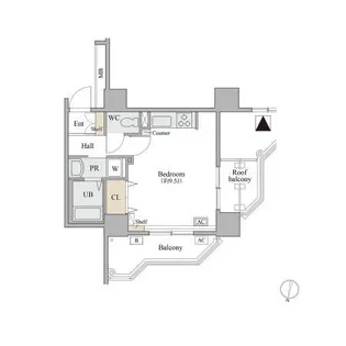 コラム神泉【3階】の間取り