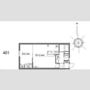 ルオーレ上北沢駅前【4階】の間取り