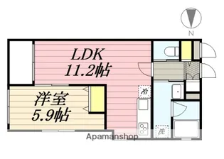 ALATO祐天寺【1階】の間取り