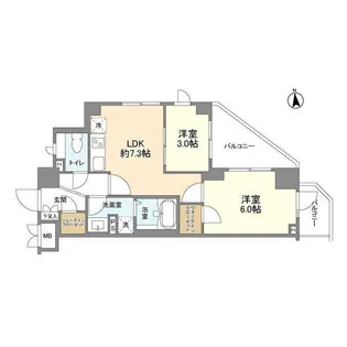 アジュールテラス中野新橋【4階】の間取り