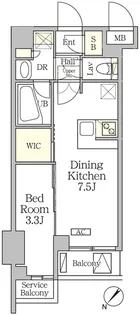 アジールコート池尻大橋【2階】の間取り