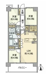 東京都杉並区井草4丁目【マンション】の間取り