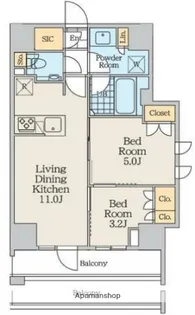 東京都中野区弥生町5丁目【マンション】の間取り