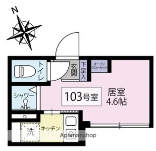 東京都世田谷区世田谷4丁目【アパート】の間取り