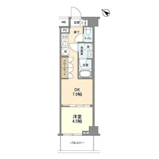 ニューミラ明大前【4階】の間取り