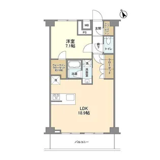 ニューミラ明大前【7階】の間取り