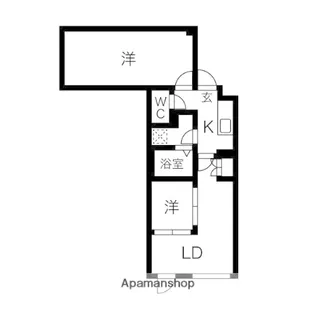 KINOMORI代々木上原【2階】の間取り