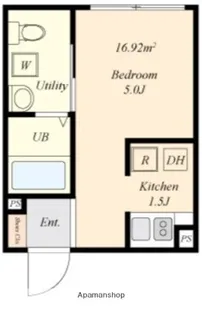 東京都渋谷区幡ヶ谷2丁目【マンション】の間取り